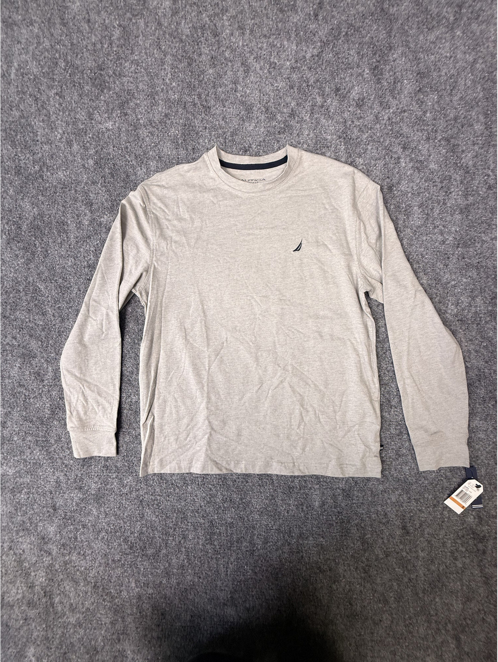 Nautica Sleepwear Light Gray Long Sleeve Crewneck Shirt